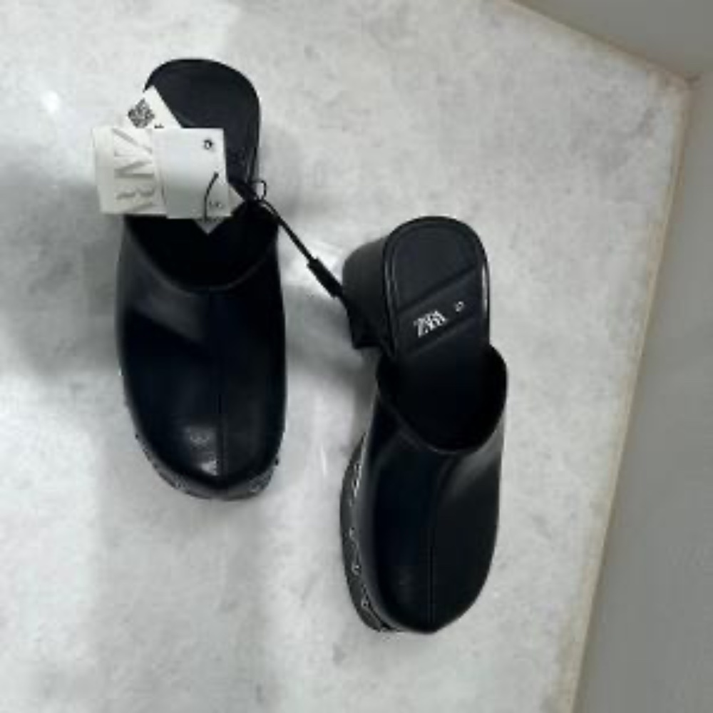 Zara Chunky Heeled Clog